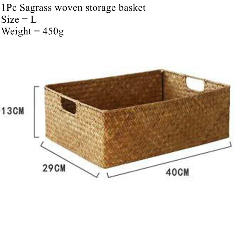 Eco-Friendly Seagrass Basket - Stylish Storage for Homes