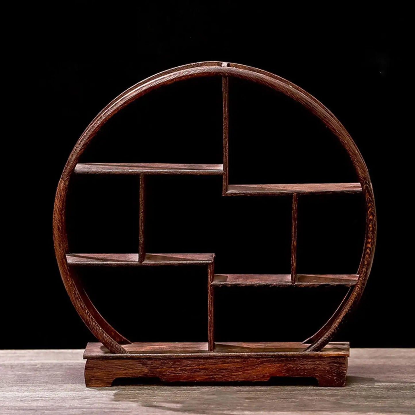 Tea Set Rack Elegant Wooden Display Stand Small Solid Wood Simple Tea Pot Holder for Miniatures Tea House Kitchen living room