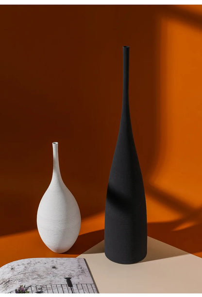 Vase d’art en céramique fait à la main - Décor de luxe nordique moderne