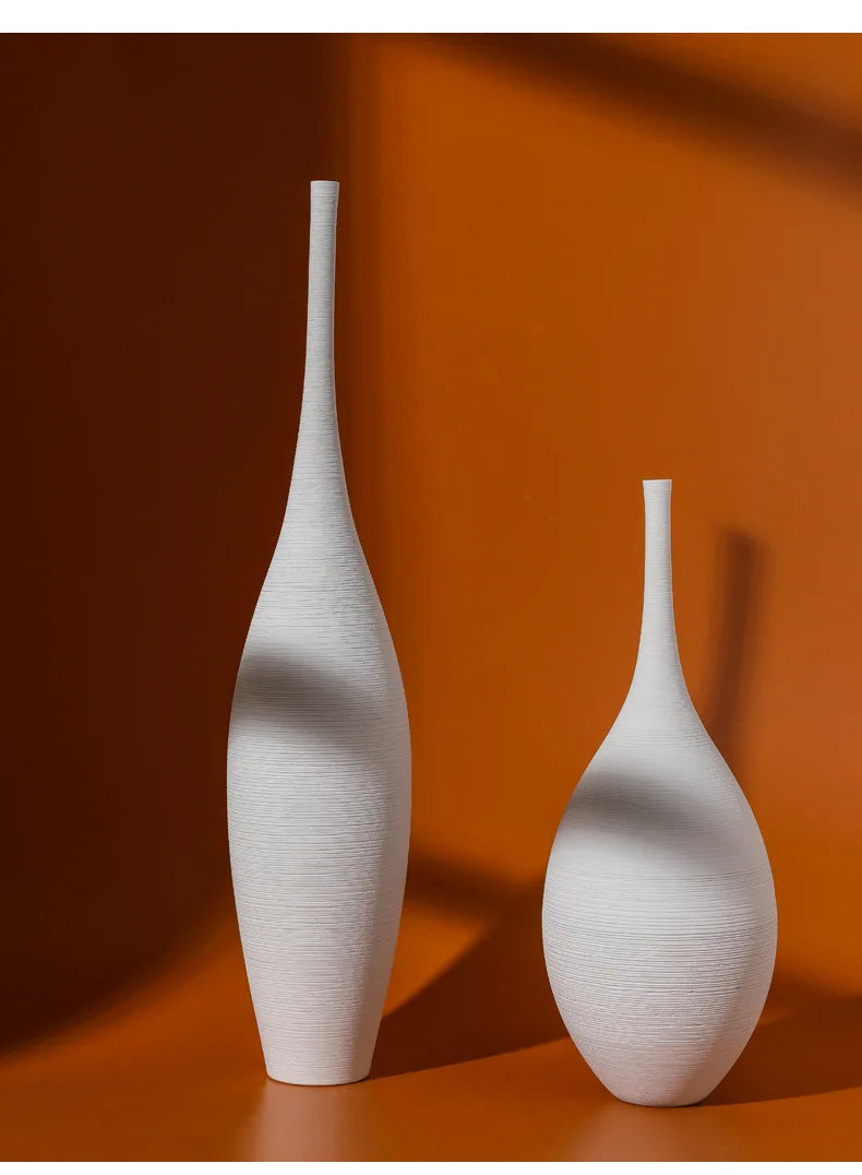 Vase d’art en céramique fait à la main - Décor de luxe nordique moderne