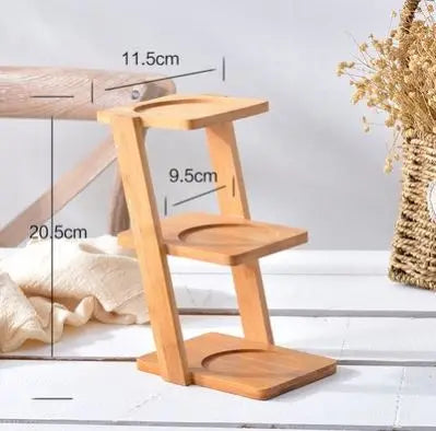 Wooden Plant Stand Flower Pot Base Holder Stool Indoor