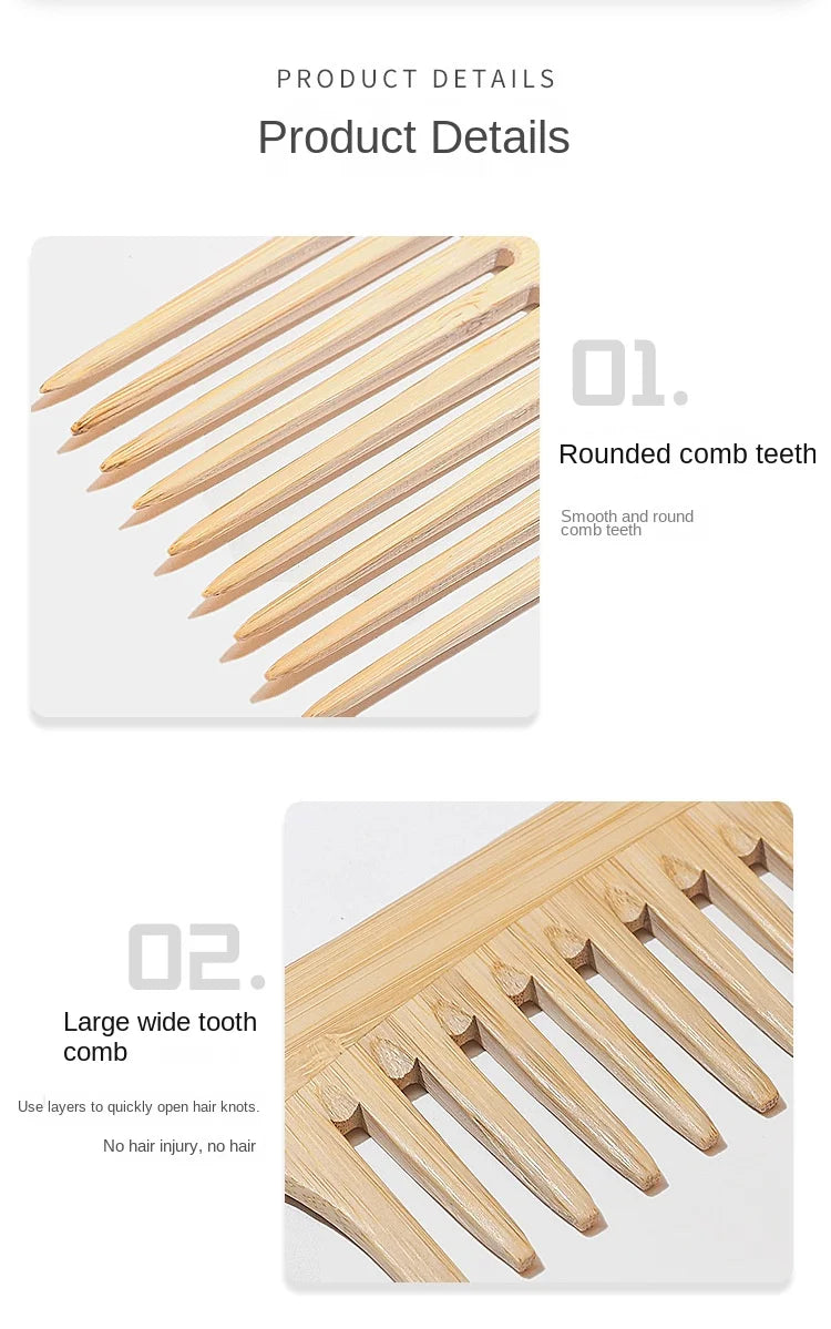 친환경 대나무 빗 - 루티드리빙의 부드러운 두피 마사지