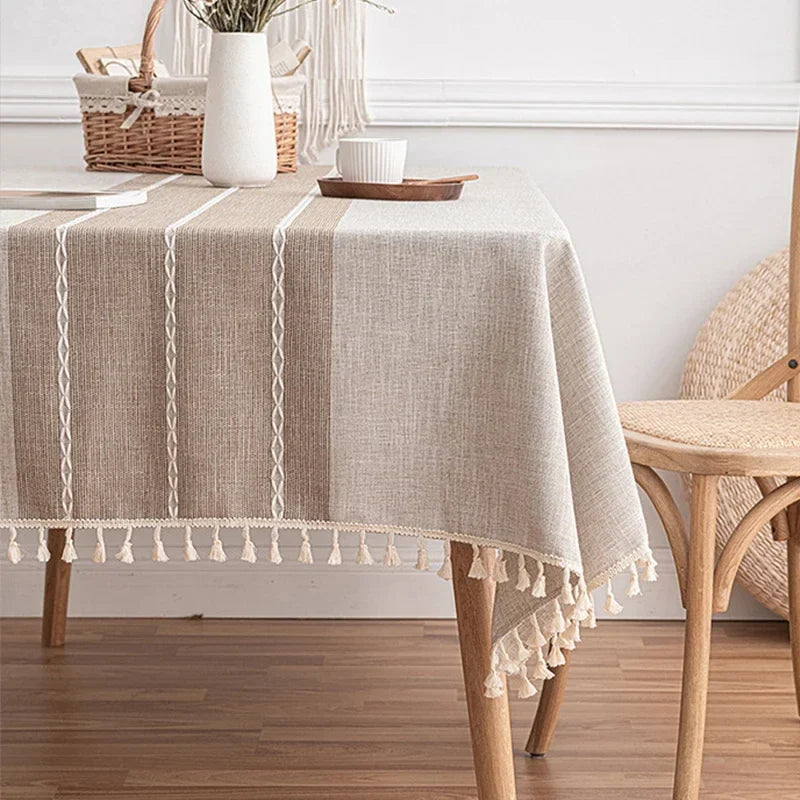 우아한 리넨 식탁보 - 방수 & 스타일리시하고 이벤트에 적합