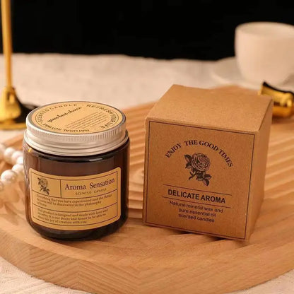 Smokeless Aromatic Soy Wax Candle - Elegant Home Décor Gift