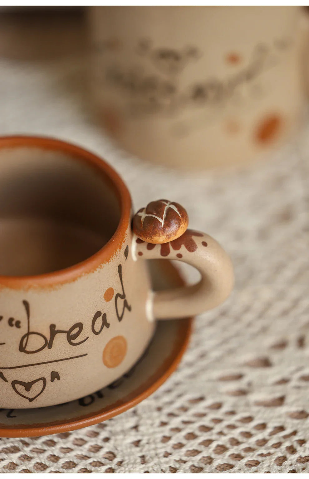 Ensemble de tasses rétro en céramique faites à la main - Café élégant & Tasses à thé