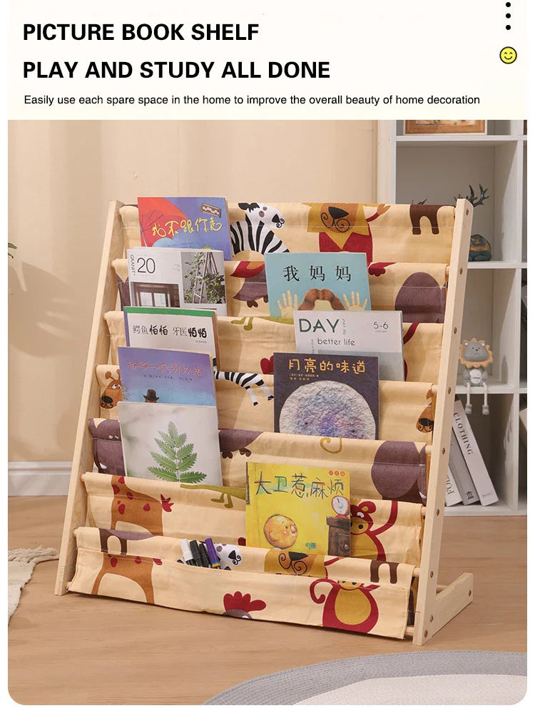 Bibliothèque pour enfants en bois – Un rangement élégant pour les jeunes lecteurs !