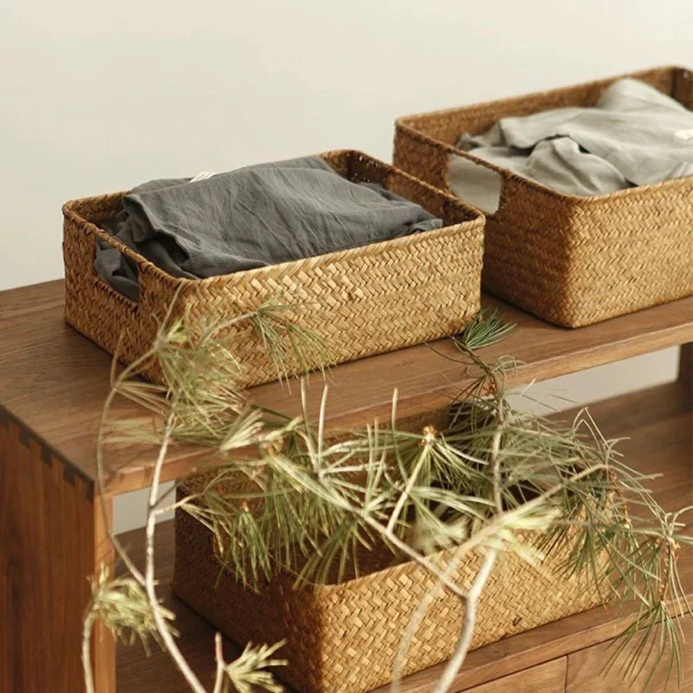 Eco-Friendly Seagrass Basket - Stylish Storage for Homes