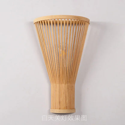 Rustic Bamboo Wall Sconce Lamp – Eco-Friendly Home Decor