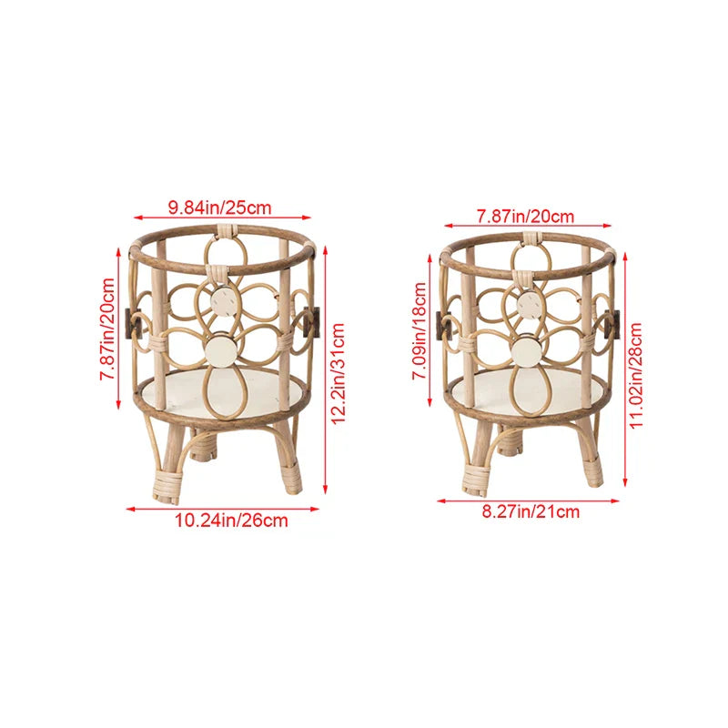 Support pour plantes en rotin creux – Élevez votre décoration d'intérieur !