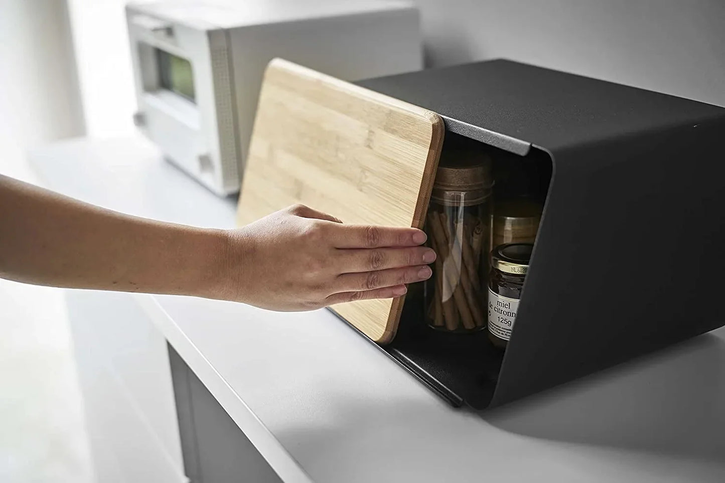 대나무 빵 상자 - 빵을 신선하게 유지하세요 & 깔끔하고 뿌리 깊은 생활