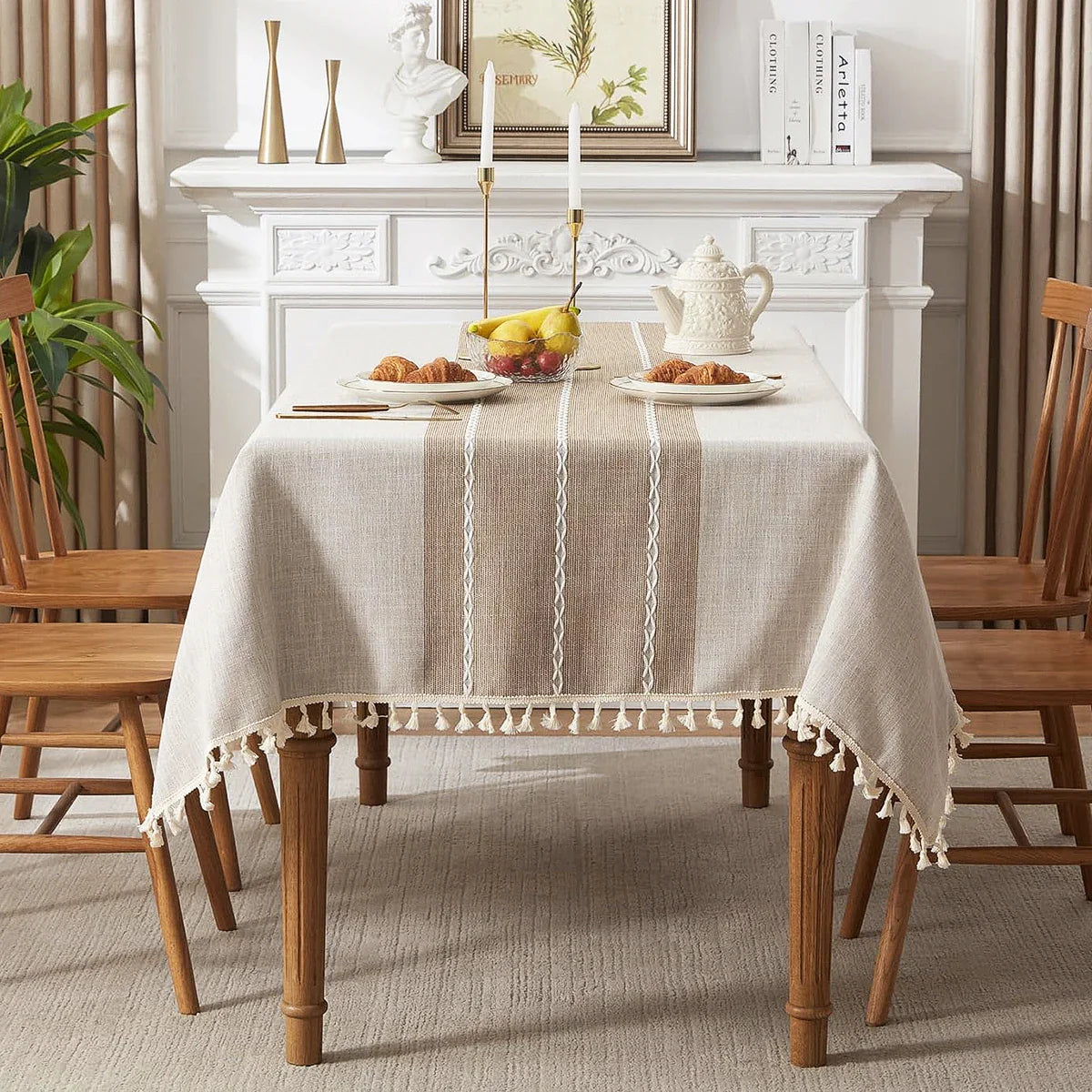 Tovaglia in cotone e lino impermeabile Battilo: stile da pranzo elevato