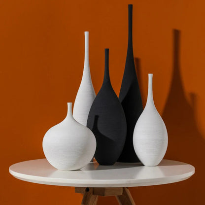 Vase d’art en céramique fait à la main - Décor de luxe nordique moderne