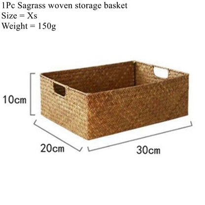 Eco-Friendly Seagrass Basket - Stylish Storage for Homes