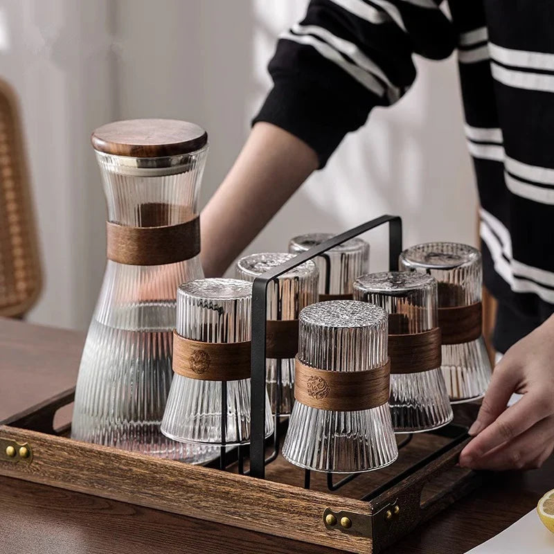 차 애호가를 위한 우아한 내열 유리 컵 세트