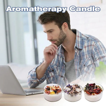 Relaxing Soy Aromatherapy Candle Set for Mindful Men