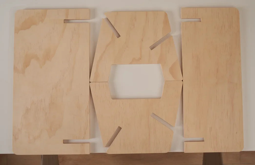 불규칙한 나무 어린이 책장 - 재미있는 정리함 - [브랜드 이름]