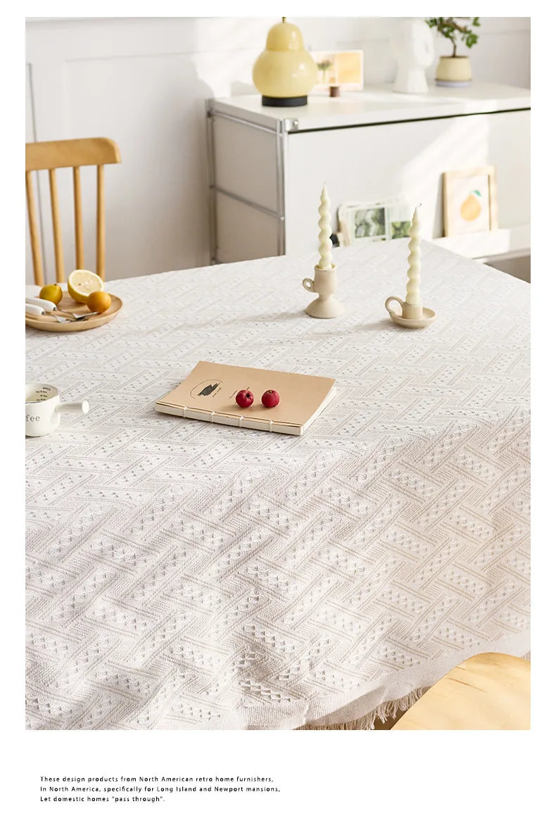 Luxury Tablecloth - Elegant French Cotton Linen for Home Decor