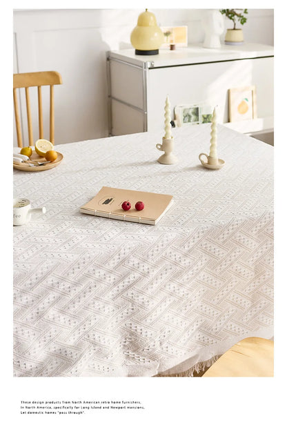 Luxury Tablecloth - Elegant French Cotton Linen for Home Decor
