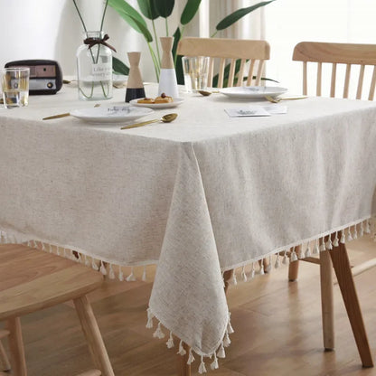 Nappe élégante en coton et lin - Parfaite pour les mariages & Les partis