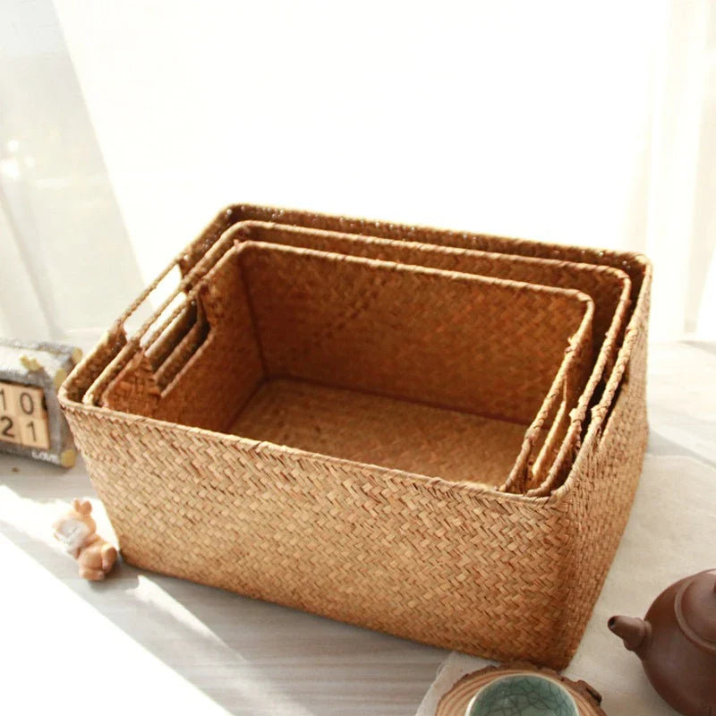 Eco-Friendly Seagrass Basket - Stylish Storage for Homes