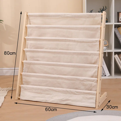 Bibliothèque pour enfants en bois – Un rangement élégant pour les jeunes lecteurs !
