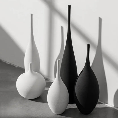 Vase d’art en céramique fait à la main - Décor de luxe nordique moderne