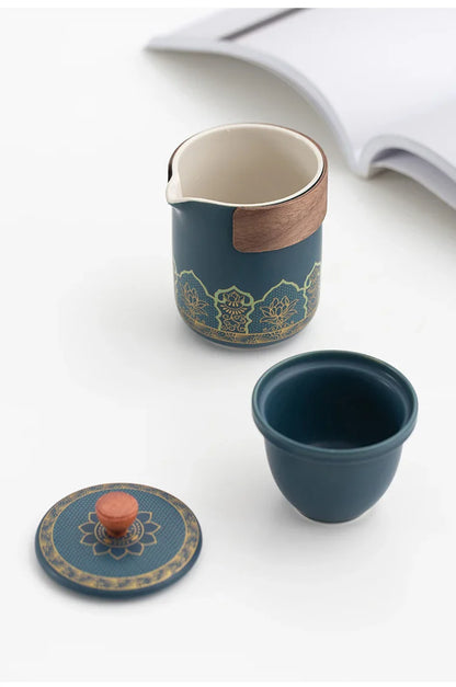 휴대용 여행용 차 세트 - 어디서나 차를 즐길 수 있음 - 캠핑객에게 적합