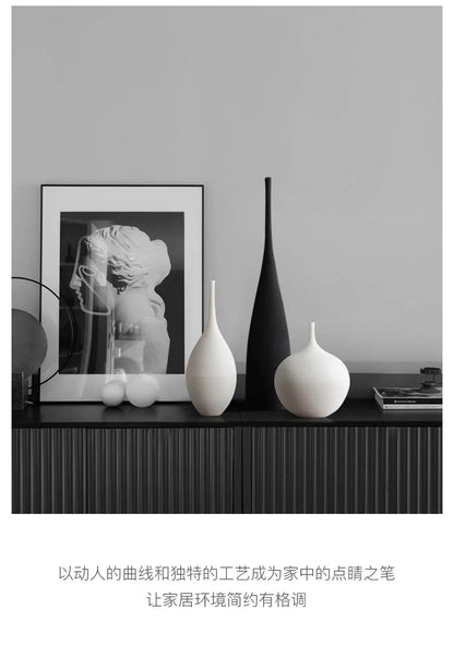 Vase d’art en céramique fait à la main - Décor de luxe nordique moderne