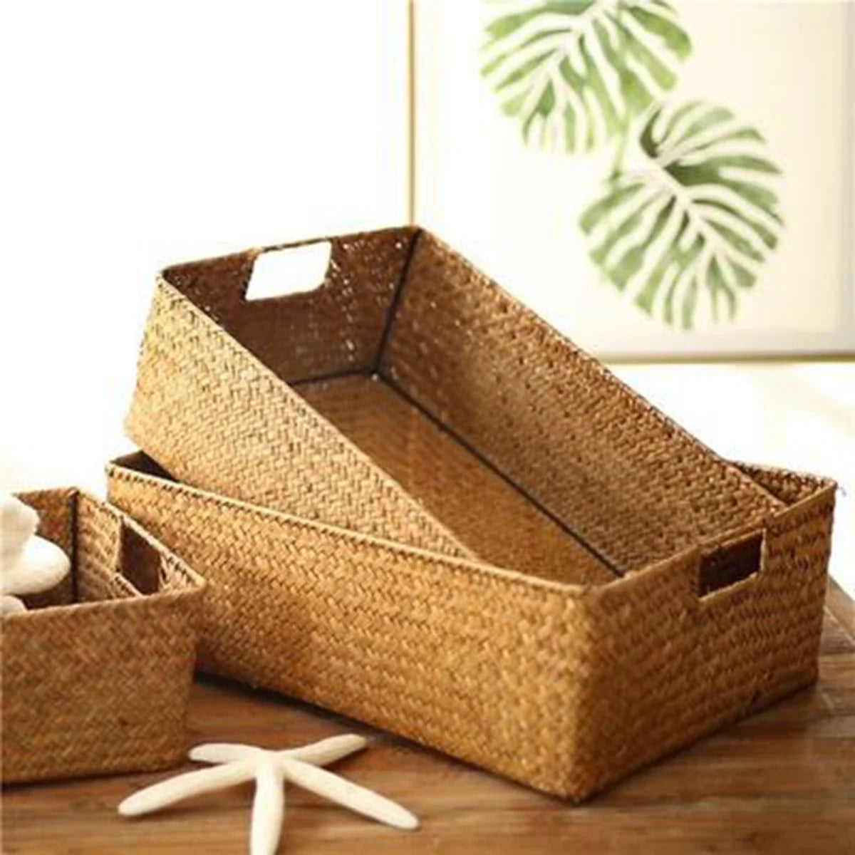 Eco-Friendly Seagrass Basket - Stylish Storage for Homes