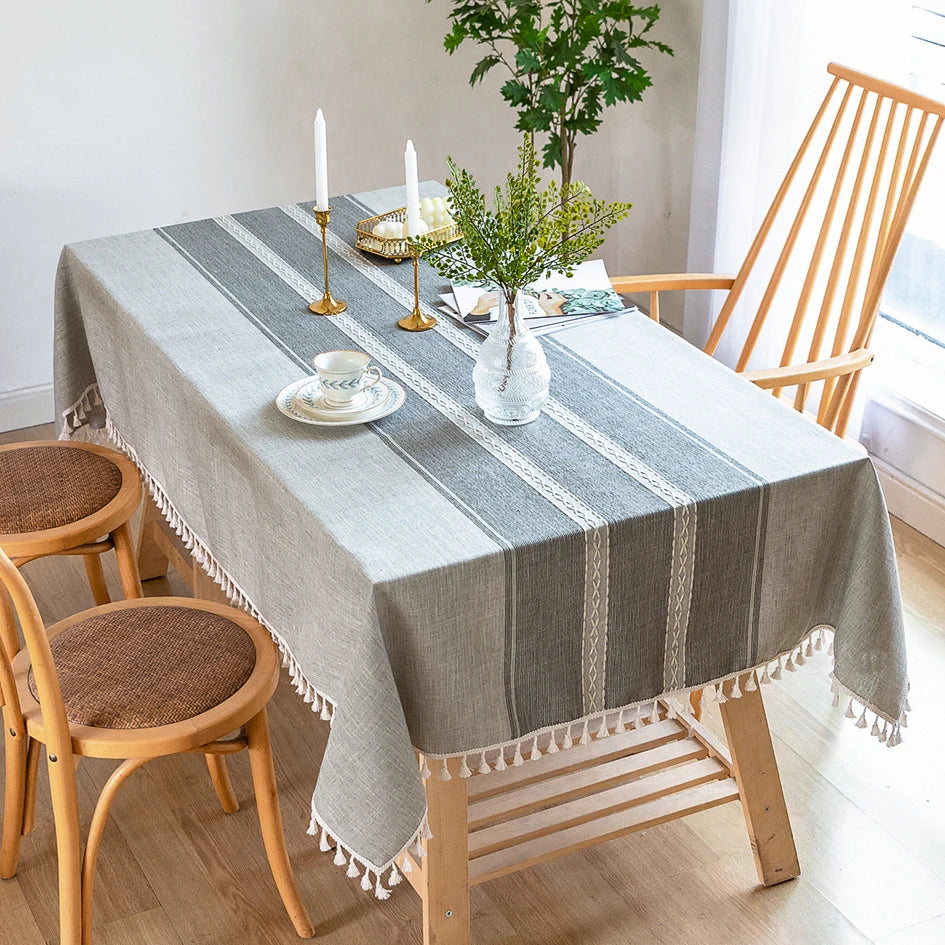 Tovaglia in cotone e lino impermeabile Battilo: stile da pranzo elevato