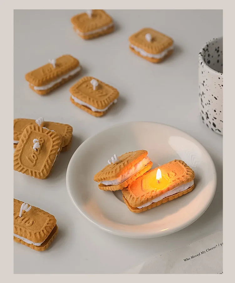 Handmade Biscuit Candle - Cozy Aromatherapy by [Brand Name]