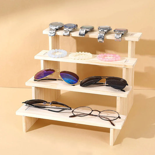 Présentoir en bois élégant – Organisateur polyvalent pour collectionneurs