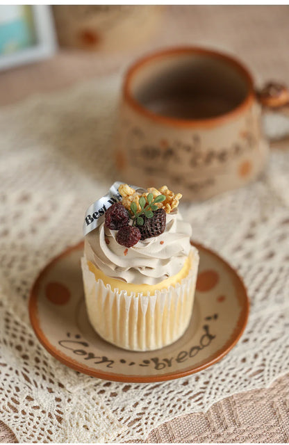 Ensemble de tasses rétro en céramique faites à la main - Café élégant & Tasses à thé
