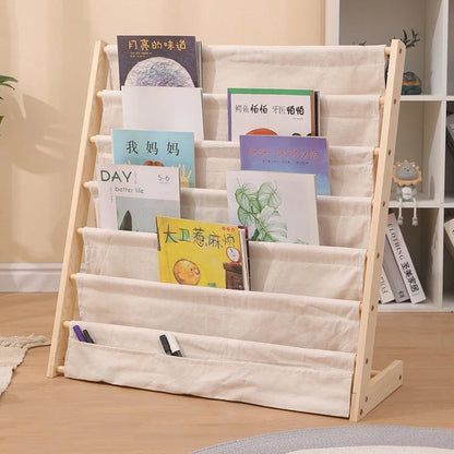Bibliothèque pour enfants en bois – Un rangement élégant pour les jeunes lecteurs !