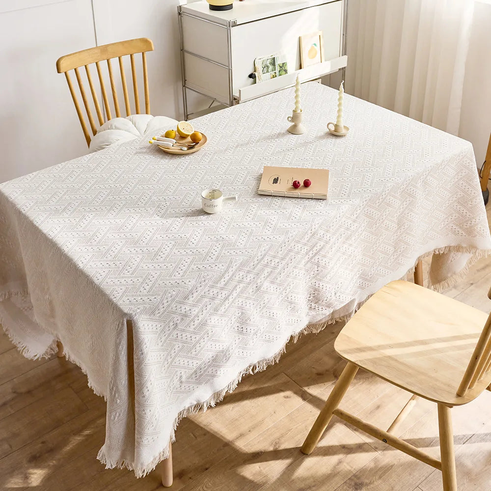 Luxury Tablecloth - Elegant French Cotton Linen for Home Decor
