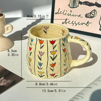 Handmade 380ml Ceramic Mug - Stylish Drinkware for Coffee Lovers