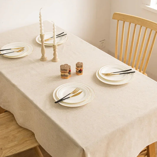 Elegant Cotton Linen Tablecloth - Perfect for Weddings & Parties