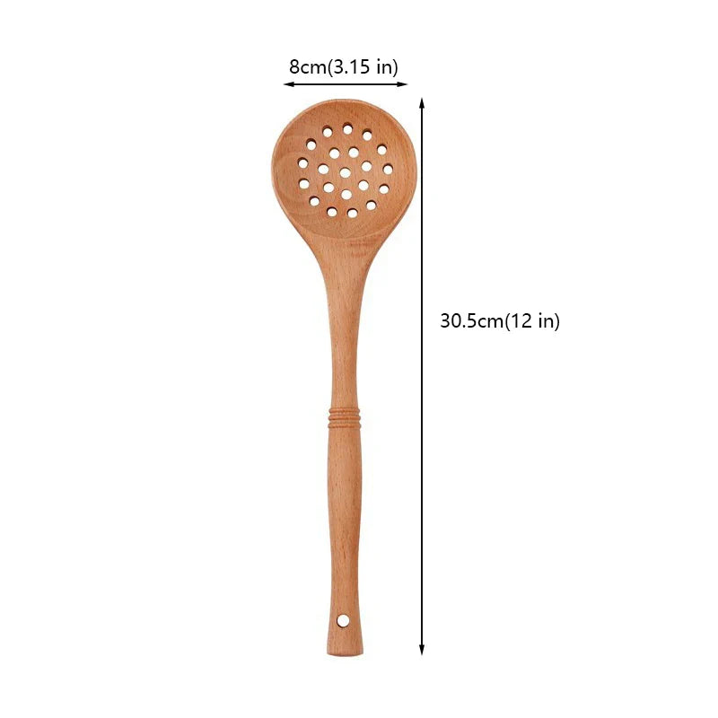Eco-Friendly Wood Utensils Set for Natural Cooking Bliss