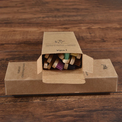 활기찬 미소를 위한 친환경 대나무 칫솔 세트 - 10팩