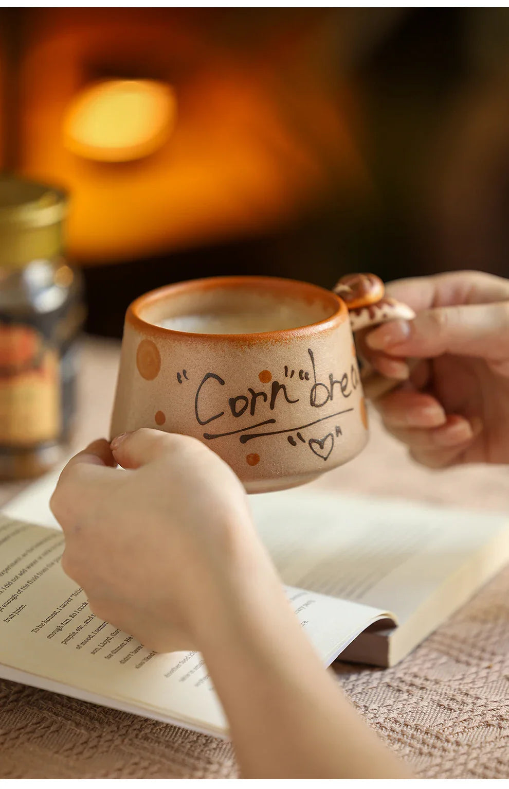 Ensemble de tasses rétro en céramique faites à la main - Café élégant & Tasses à thé