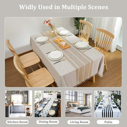 Tovaglia in cotone e lino impermeabile Battilo: stile da pranzo elevato