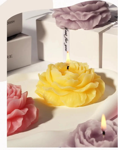 Peony Flower Candle - Aromatherapy Bliss for Relaxation