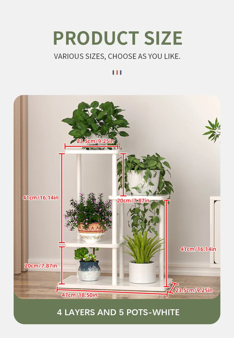 Wooden Plant Stand - Stylish 5/6/8 Tier Organizer for Garden Enthusiasts