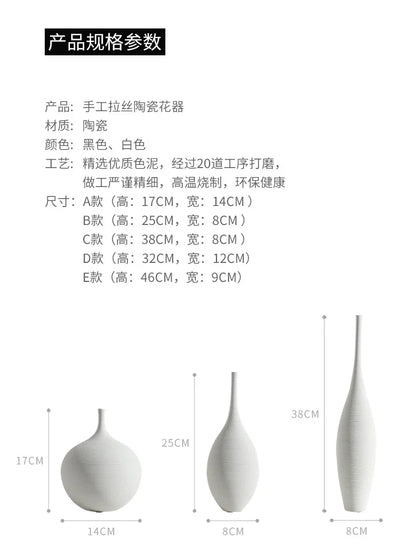 Vase d’art en céramique fait à la main - Décor de luxe nordique moderne
