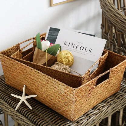 Eco-Friendly Seagrass Basket - Stylish Storage for Homes