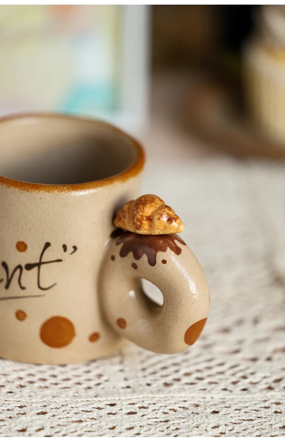 Ensemble de tasses rétro en céramique faites à la main - Café élégant & Tasses à thé