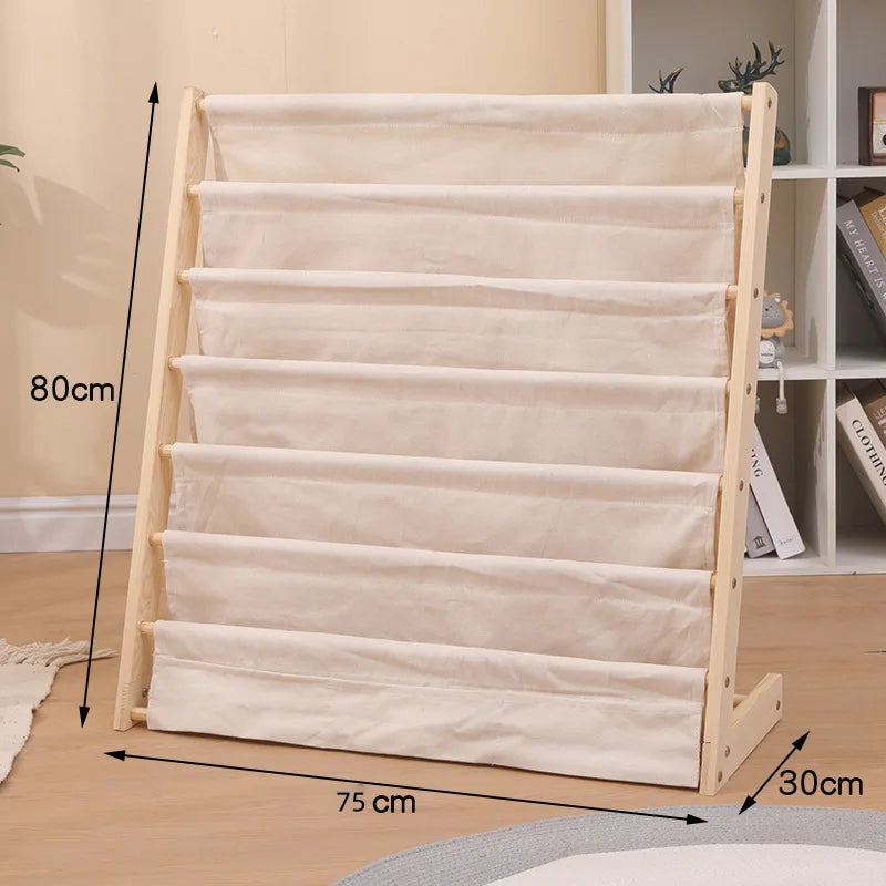 Bibliothèque pour enfants en bois – Un rangement élégant pour les jeunes lecteurs !