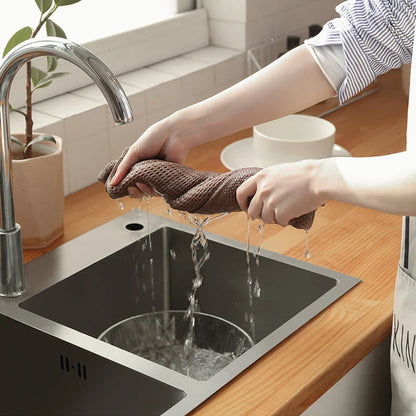 Super Absorbent Cotton Dishcloth - Soft & Stylish Kitchen Essential