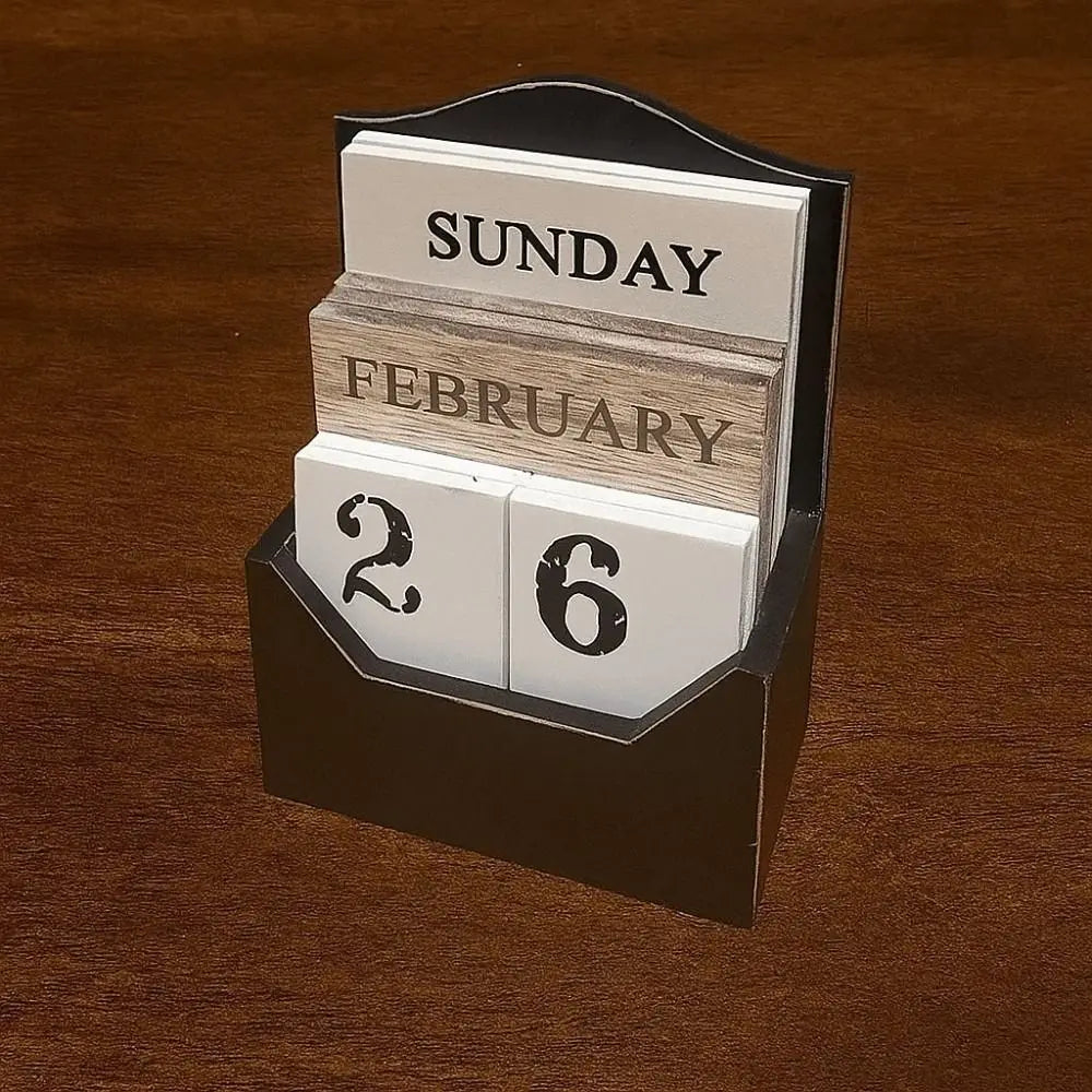 우아한 나무 영구 달력: 스타일로 정리하세요!