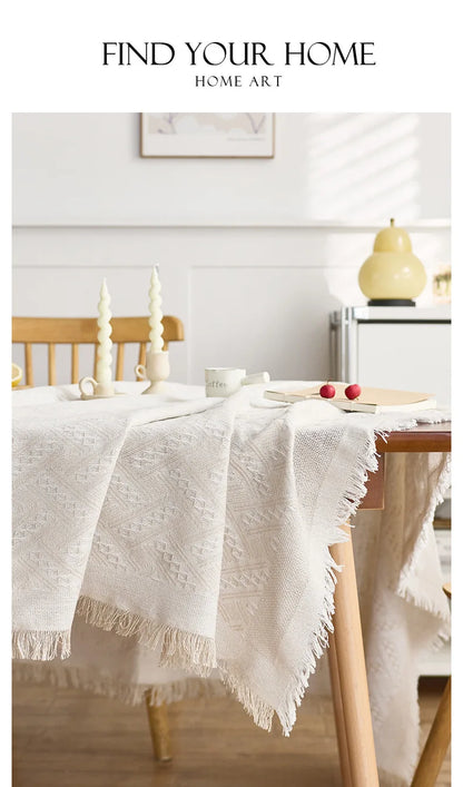 Luxury Tablecloth - Elegant French Cotton Linen for Home Decor